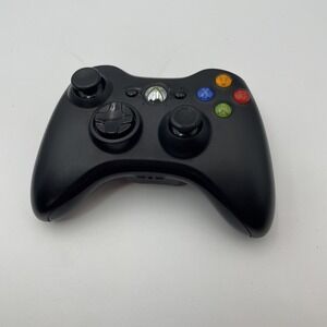 Official Microsoft Xbox 360 Black Wireless Controller Model 1403